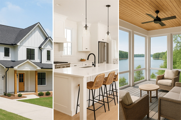 set of three photos of Caba Homes work